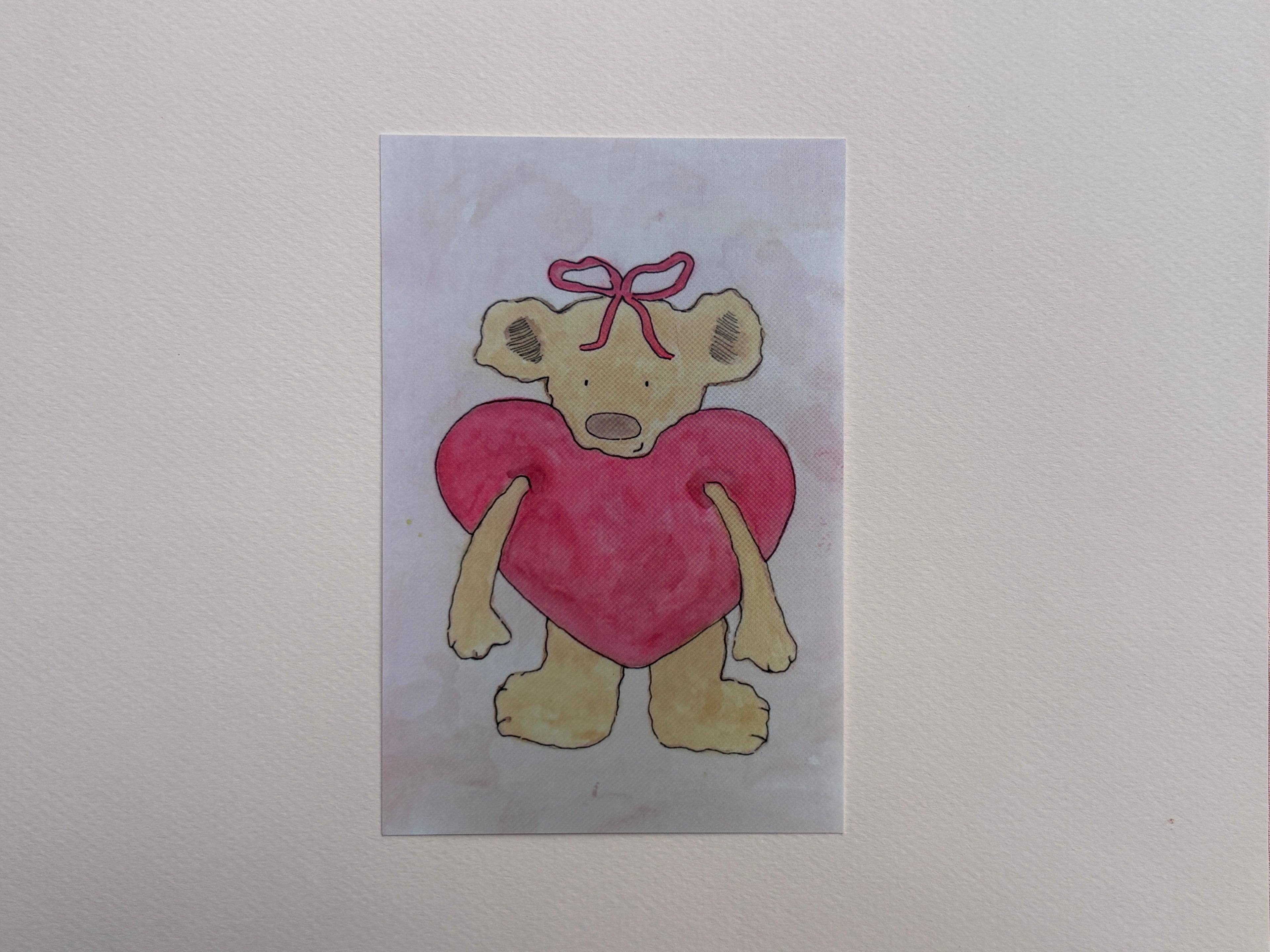 Heart Bear Postcard/Prints