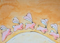 Bunnies Over the Moon Print